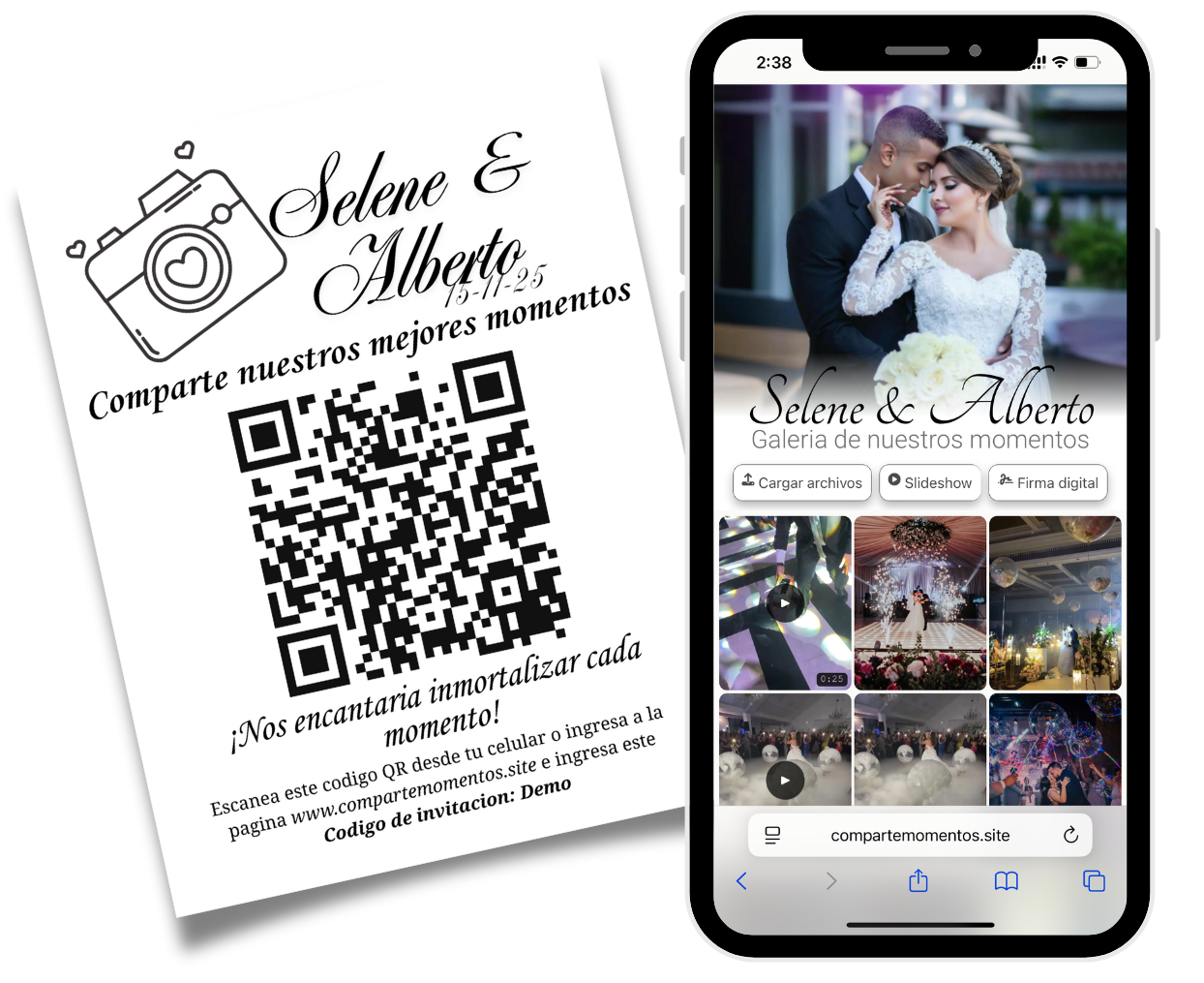 Código QR para el evento de Selene y Alberto